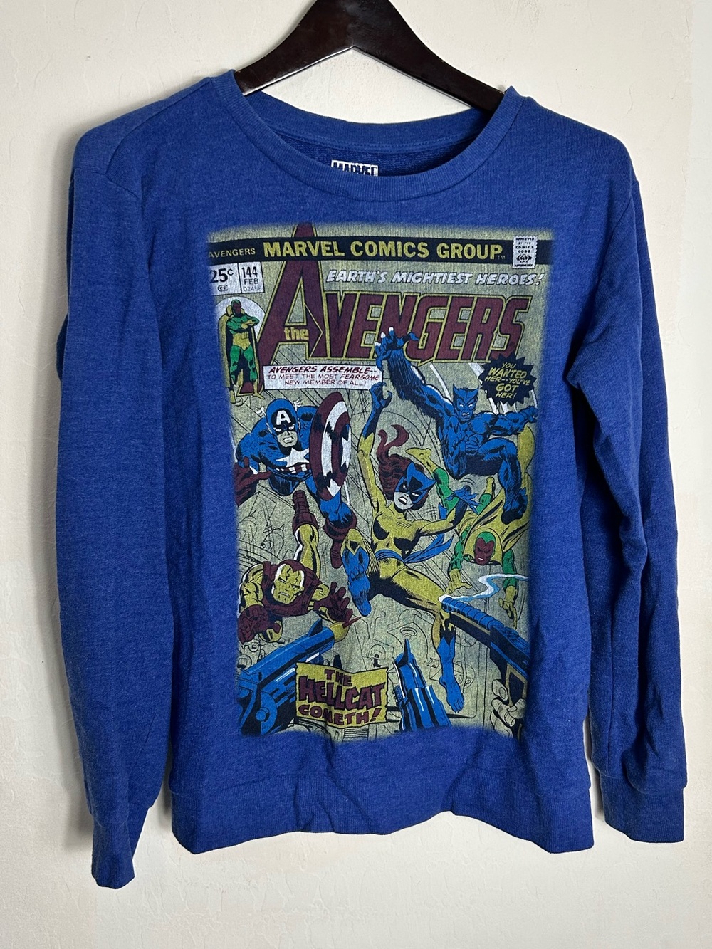 Marvel Avengers Graphic Blue Crewneck Sweatshirt